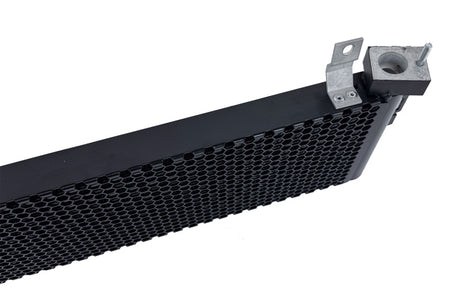 Detail view of CSF oil cooler mounting bracket and side tank design engineered for BMW G42 M240i and G20 M340i applications
