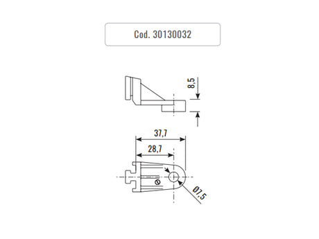 SPAL electric radiator fan mounting bracket kit 30130032 dimension diagram
