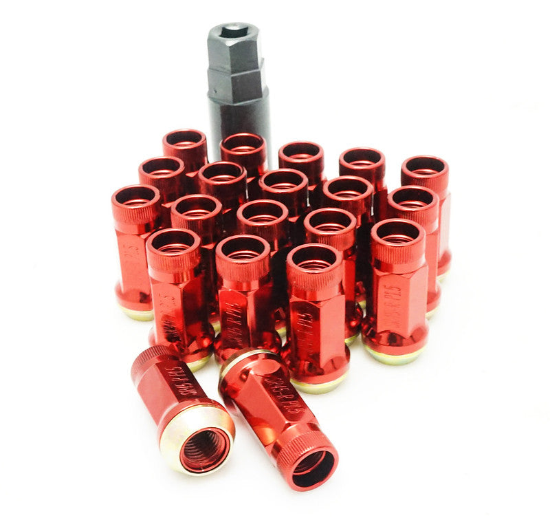 Wheel Mate Muteki SR45R Lug Nut Kit 12x1.5 - Red (Rotating Taper Seat)