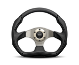 Momo Eagle Steering Wheel 350mm Black Leather/Anth Spokes