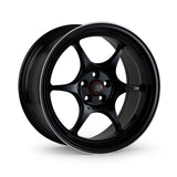 Enkei PF06 15x8 Machined Black six-spoke wheel with 4x100 bolt pattern