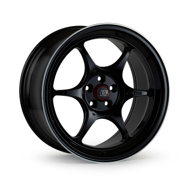 Enkei PF06 15x8 4x100 +35 Machined Black Wheel