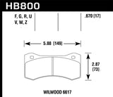 Hawk DTC-70 Race Brake Pads | HB800U.670