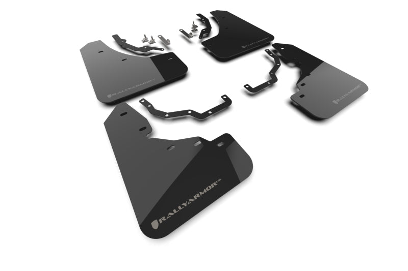 Rally Armor UR Mud Flaps – Lexus GX 550 Luxury (Black with Silver Logo) Front and Rear Set
