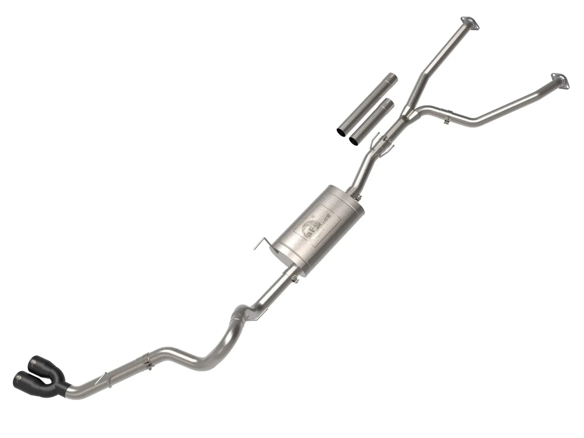 aFe Vulcan 304 stainless-steel cat-back exhaust with dual black tips for 2022–2026 Toyota Tundra
