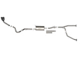 aFe Vulcan 304 stainless-steel cat-back exhaust with dual black tips for 2022–2026 Toyota Tundra - disassembled view
