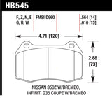 Hawk Performance Ceramic Street Front Brake Pads | HB545Z.564