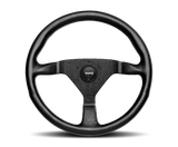 Momo Montecarlo Steering Wheel 320mm Black Leather/Black Stitch/Black Spokes