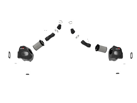 aFe Momentum GT dual Pro DRY S cold air intake for 2022–2026 Toyota Tundra 3.4L - disassembled view