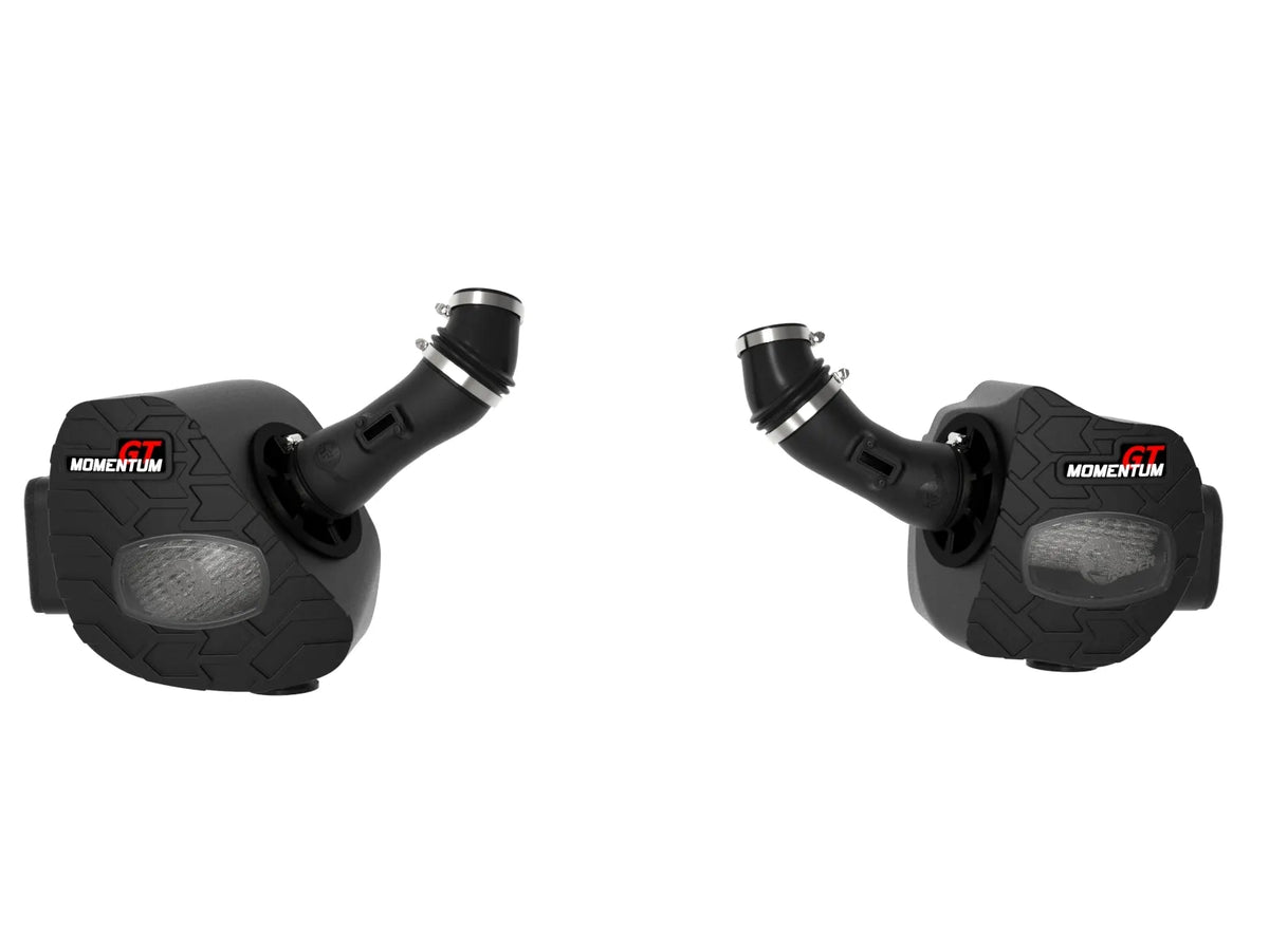aFe Momentum GT dual Pro DRY S cold air intake for 2022–2026 Toyota Tundra 3.4L - Top View showing the window view
