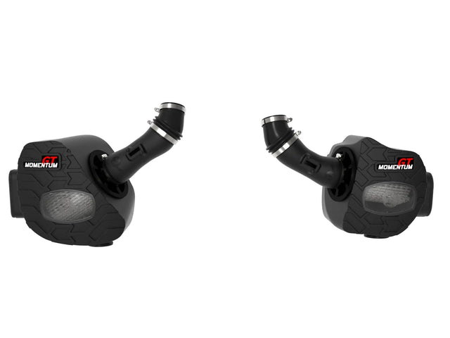 aFe Momentum GT dual Pro DRY S cold air intake for 2022–2026 Toyota Tundra 3.4L - Top View showing the window view