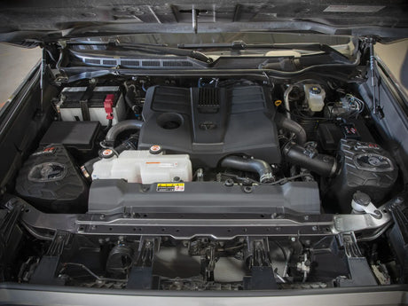 aFe Momentum GT dual Pro DRY S cold air intake for 2022–2026 Toyota Tundra 3.4L - installed valve
