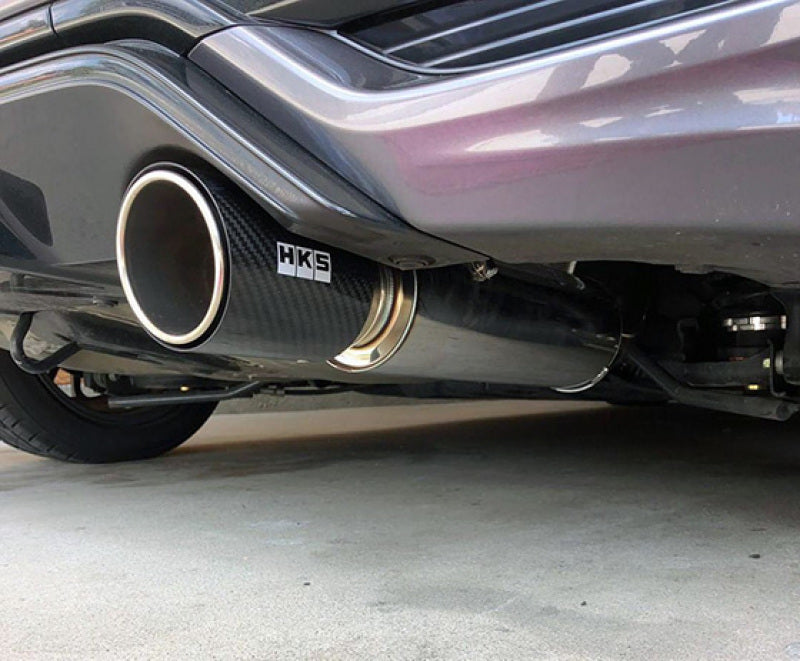 HKS Hi-Power Muffler 2014+ Honda Fit Sport GK5 w/ Carbon Tips | 32016-KH001