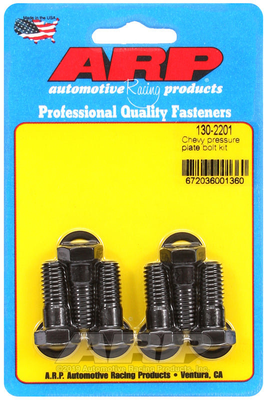 ARP Chevy Small Block and Big Block V8 pressure plate bolt kit with six bolts and washers