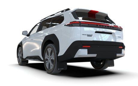 2026 Subaru Trailseeker with black Rally Armor UR mud flaps and white logos