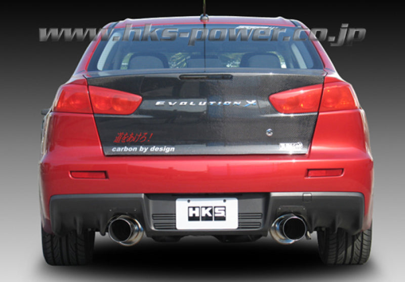 HKS 08-09 Evo 10 Hi-Power Dual Tip Catback Exhaust | 31008-BM001