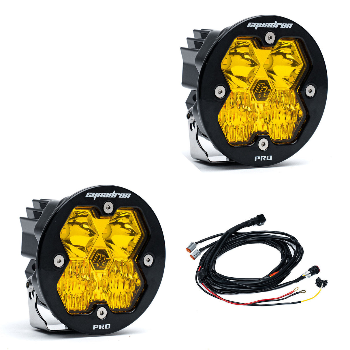 Baja Designs 59-7813-2 Squadron-R 2.0 Pro Baja Amber Driving Combo LED light pair