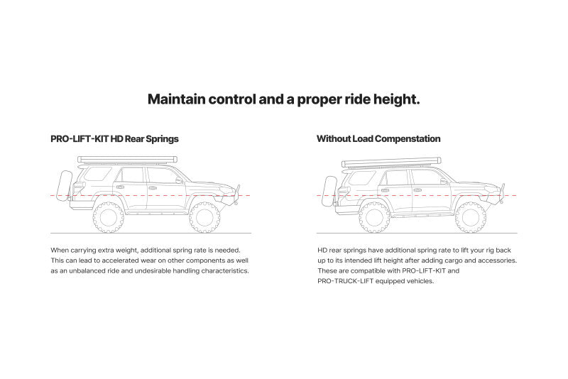 Eibach HD replacement springs 35166.9004 Illustration Guide
