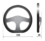 Sparco Strwhl 353 Suede Black (NO HORN INCLUDED)
