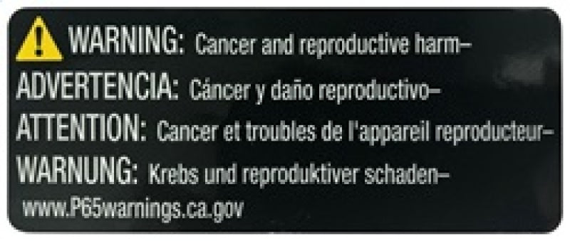 Prob 65 warning