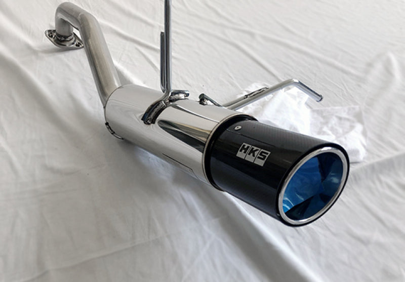 HKS Hi-Power Muffler 2014+ Honda Fit Sport GK5 w/ Carbon Tips | 32016-KH001