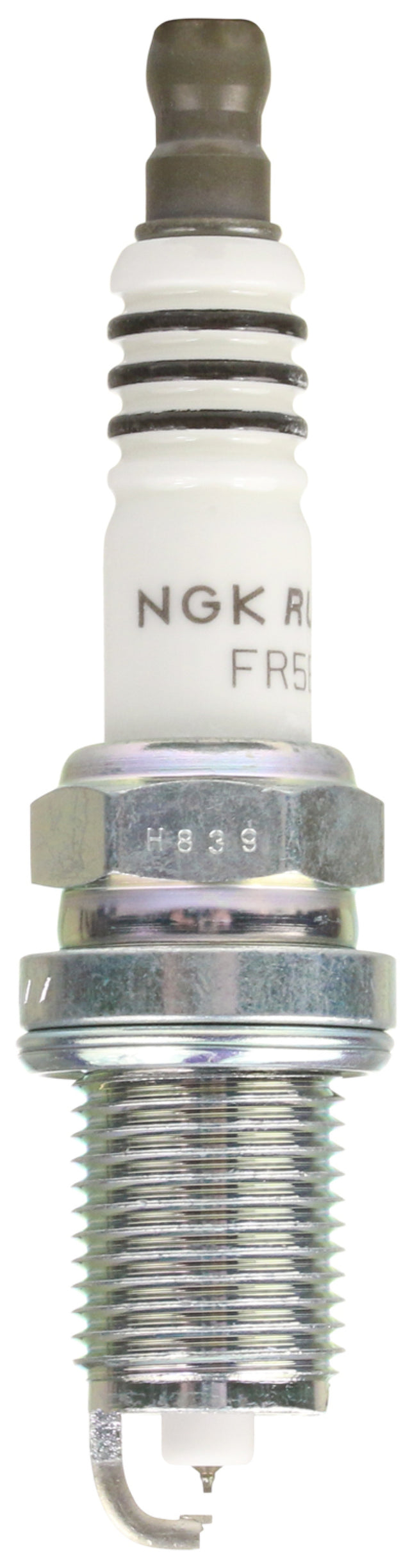 Set of four NGK FR5BHX Ruthenium HX spark plugs, stock number 96457