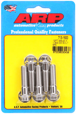 ARP 3/8"-24 x 1.5" 12pt SS Bolts (5/pkg)