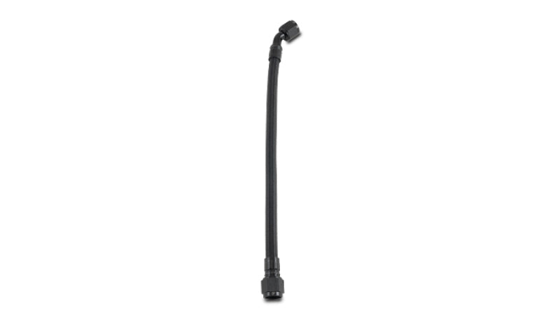 Vibrant 18 inch PTFE Hose Assembly w/ 10AN Straight and 45 Degree Female Fittings