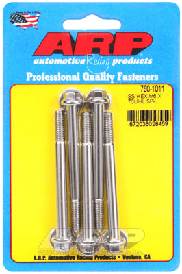 ARP M6 x 1.0 x 70 SS Hex Bolts (5/pkg)