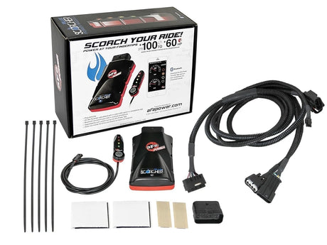 aFe SCORCHER BLUE Bluetooth power module for Toyota Tundra and Sequoia i-FORCE MAX hybrid - compnents view