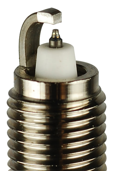 Set of four NGK SILZKBR8D8S Laser Iridium spark plugs, stock number 97506 - up close tip view