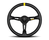 Momo MOD08 Steering Wheel 350mm Black Leather/Black Spokes/1 Stripe