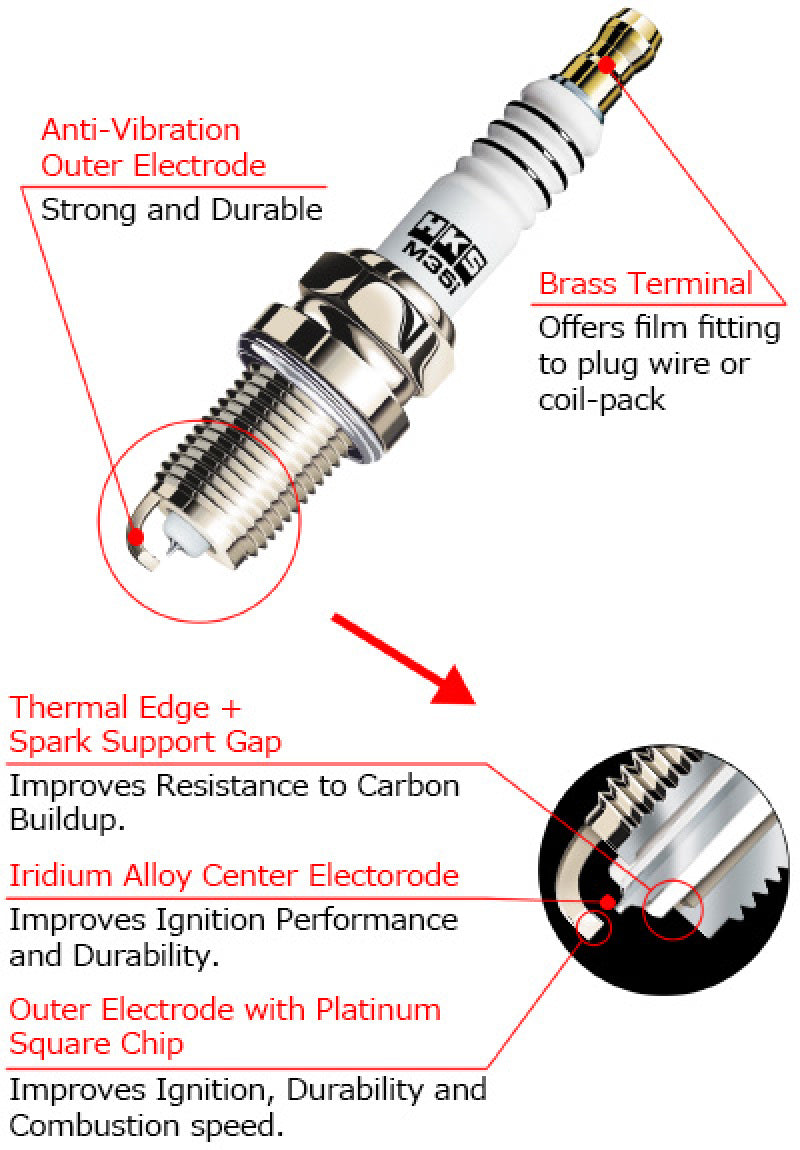 HKS 08 Lancer Evolution GSR/MR M-Series Spark Plug (Heat Range 9) Qty 1 Plug | 50003-M45XL