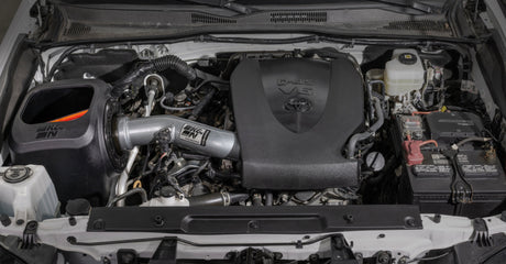 Toyota Tacoma 3.5L V6 Engine Bay with K&N NextGen Aluminum Cold Air Intake Installed