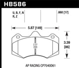 Hawk DTC-60 Rear Race Brake Pads | HB586G.660