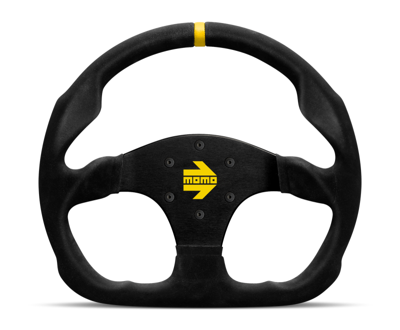 Momo MOD30 Steering Wheel 320mm Black Suede/Black Spokes/1 Stripe
