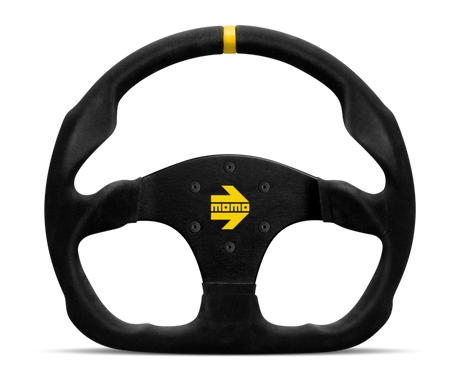 Momo MOD30 Steering Wheel 320mm Black Suede/Black Spokes/1 Stripe