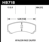 Hawk DTC-60 AP Racing/Alcon HB110 w/42mm Rad Depth Racing Brake Pads | HB718G.654