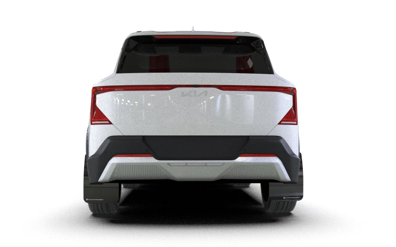 Rally Armor UR polyurethane mud flap kit installed on 2027 Kia EV5