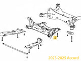 OEM Honda 90163-TGH-A01 subframe bolt and washer 14x45 2023-2025 Accord Diagram