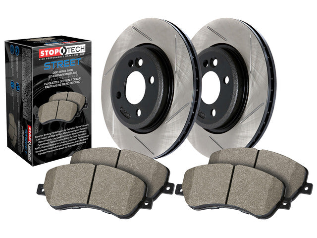 Front Brake Package - 240mm / 9.449in. Slotted Brake Rotors and Street Brake Pads - Rotor Dia.