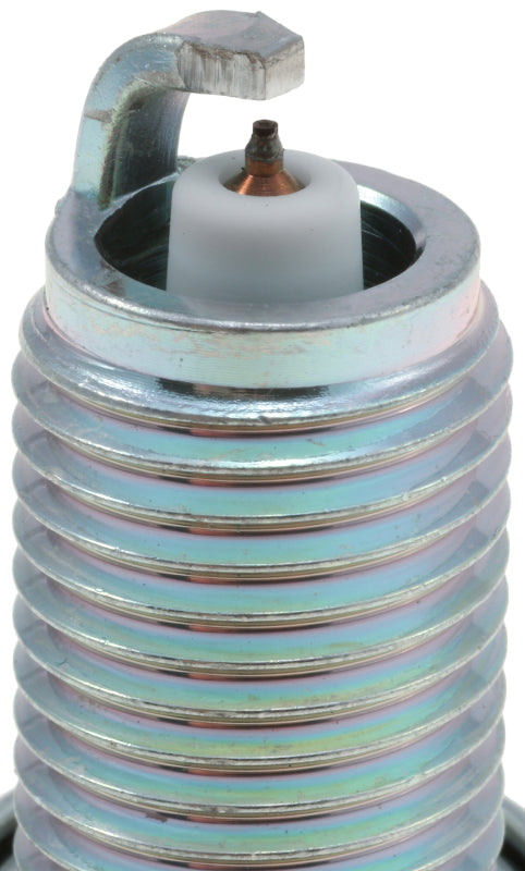 Set of four NGK DCPR7EIX Iridium IX spark plugs with solid terminals - Tip View