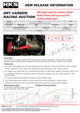 HKS DryCarbon Full Cold Air Intake Kit GR SUPRA | 70028-AT001