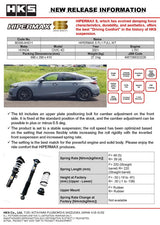 HKS 2021+ Honda Civic (FL1) Hipermax S Full Kit