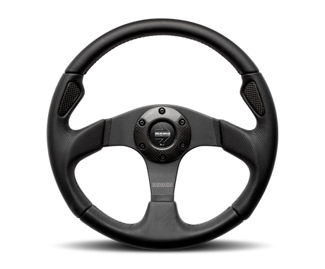 MOMO 350mm Jet Steering Wheel Black with Black Spokes