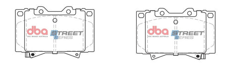 Lexus LX470 DBA Street Series front brake pads DB1365SS Technical Drawing