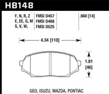 Hawk DTC-30 Front Race Pads | HB148W.560