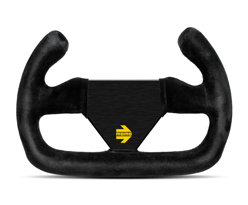 Momo MOD12/C Steering Wheel 250mm Black Suede/Black Spokes