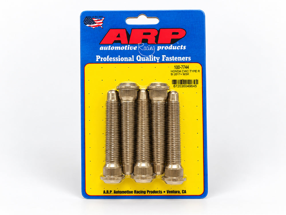 Five ARP extended M14 × 1.50 wheel studs for 2017–2021 Honda Civic Type R FK8