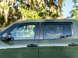 AVS dark-smoke outside-mount Ventvisor window deflectors for 2022–2026 Toyota Tundra CrewMax - Side View